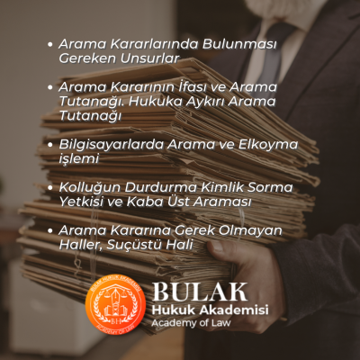 Ceza Yargılamalarında Arama ve Elkoyma Uygulama Eğitimi